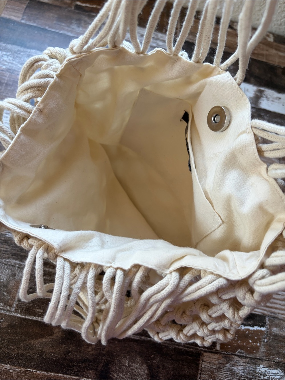 Forever 21 Cream Macramé Knot Bag - Picture 5 of 11